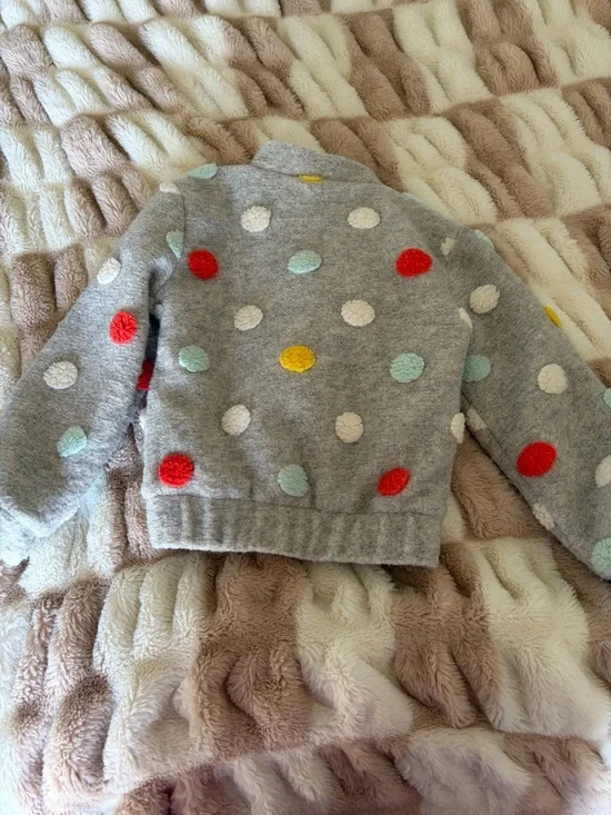 Disney dumbo Gray Polka Dot Kids Bomber Jacket with Colorful Patches - Picture 5 of 6